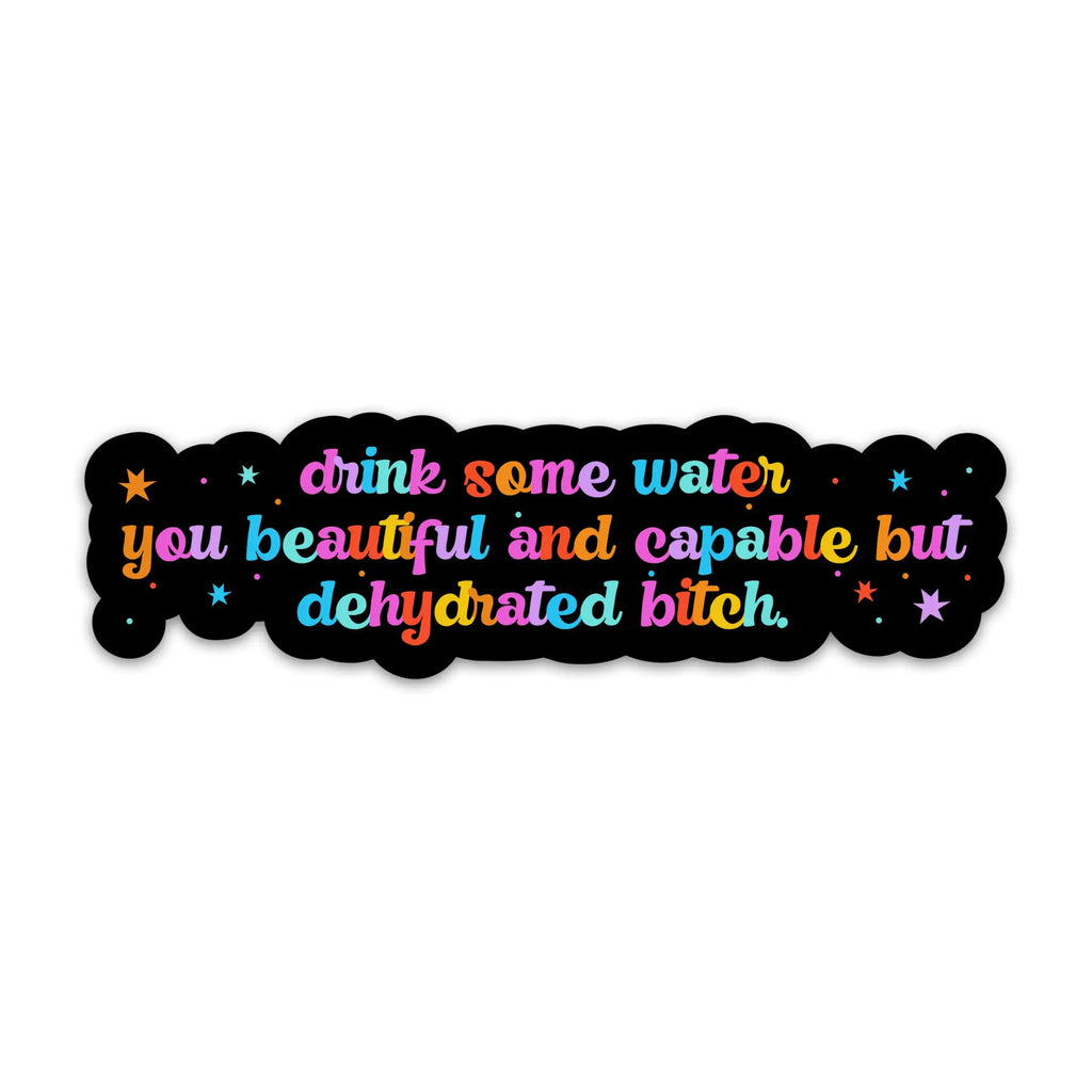 3PCs Drink Some Water Sticker Self Care Mental Health Sticker Hydration Vinyl Waterproof Stickers for Laptop Water Bottle Tumbler Hydroflask Decals Health Awareness Decals Gifts Decor (3 Inches)