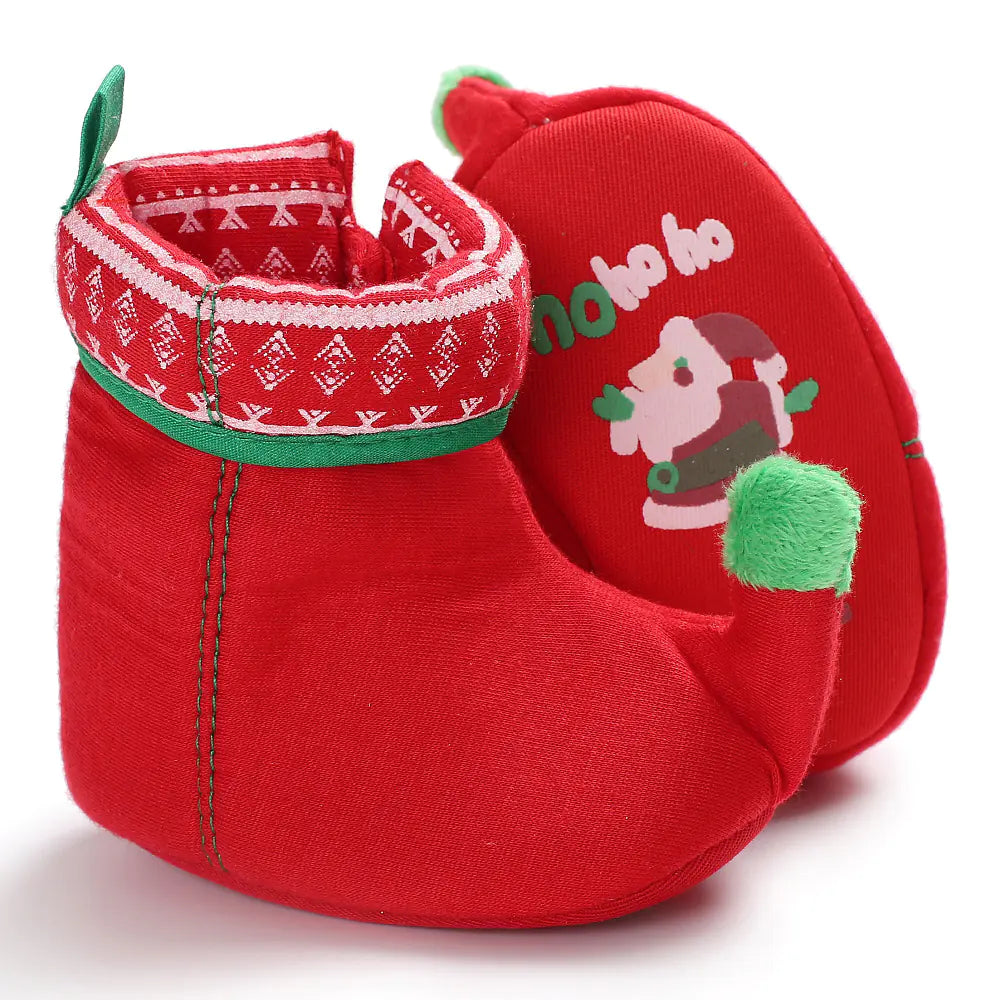 Christmas Baby Booties for 0-1 Year Olds (Soft Sole)