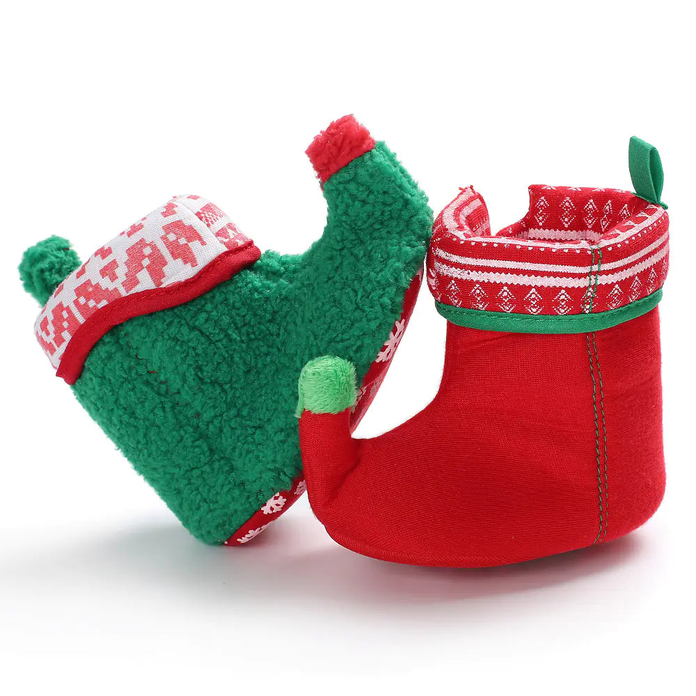Christmas Baby Booties for 0-1 Year Olds (Soft Sole)